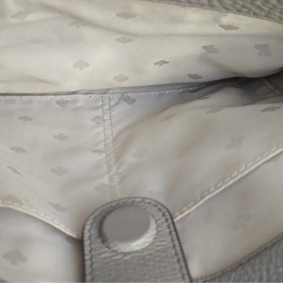 Kate Spade Jackson Gray Leather Satchel Crossbody Bag - Picture 6 of 9